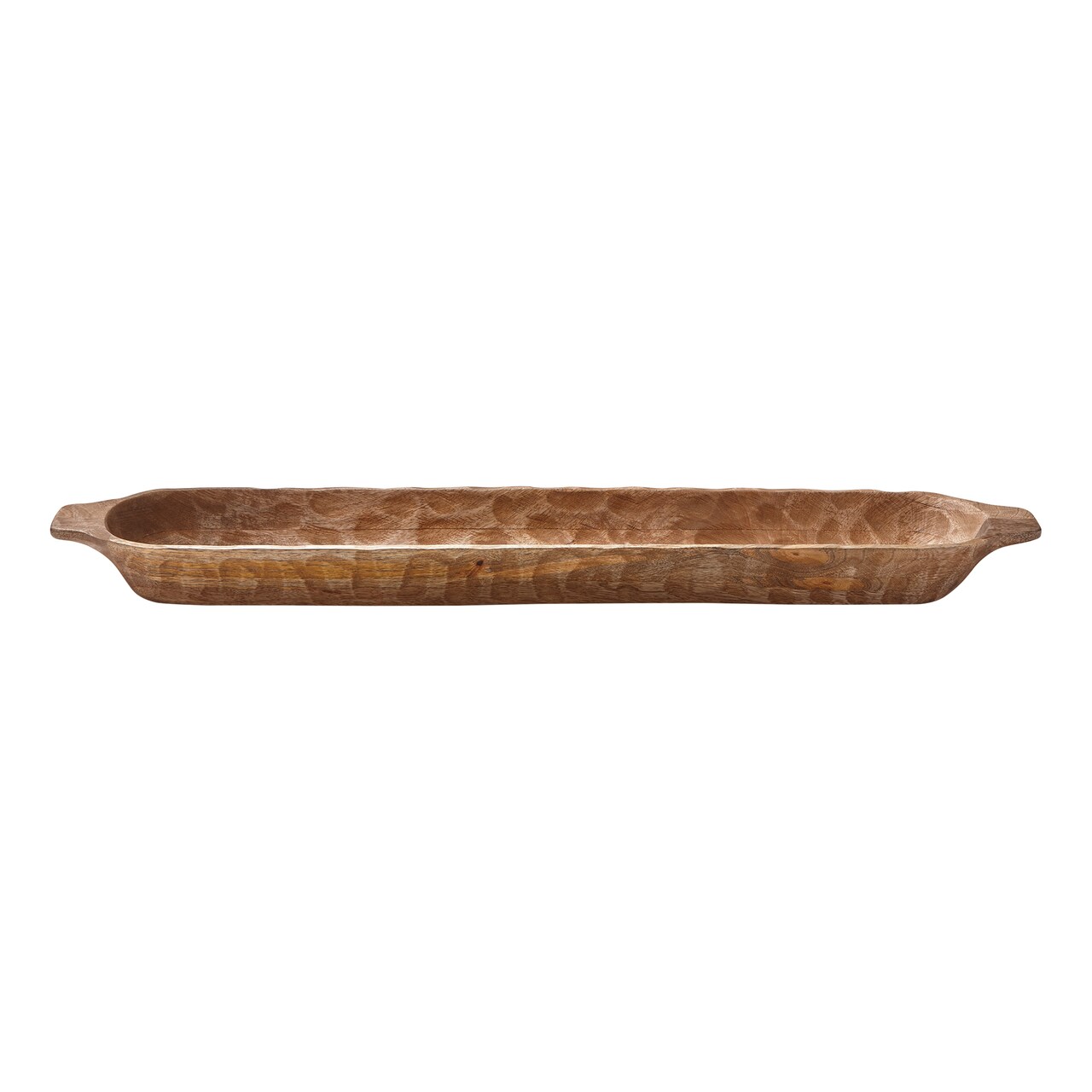 Natural Wood Long Bread Dough Bowl Serving Tray 29 x 5.5 x 2.25 in Hand Wash Only Everyday Use